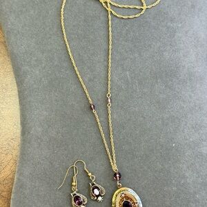 Elegant Gold and Purple Jewelry Set